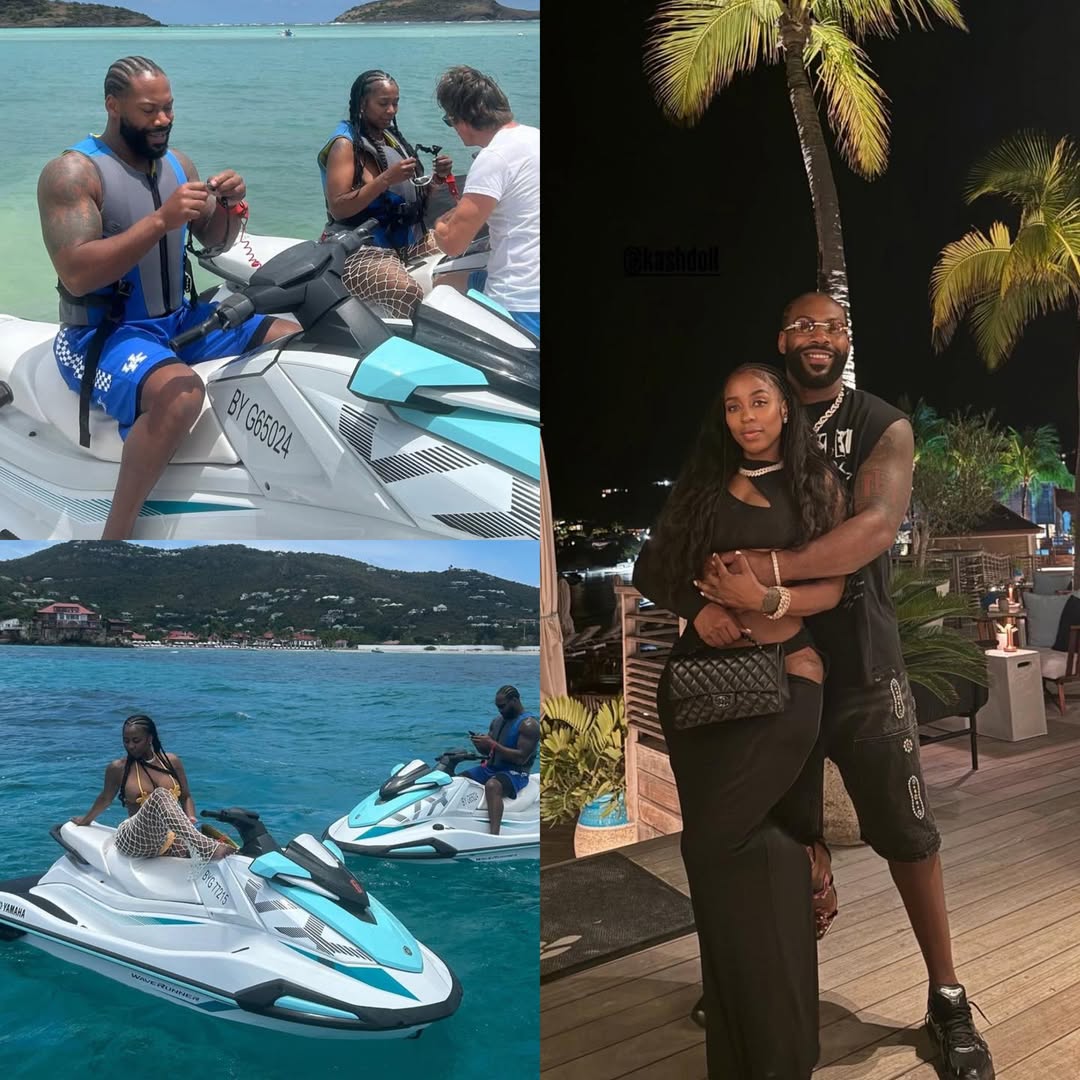 Za’Darius Smith lounging poolside in designer resort wear