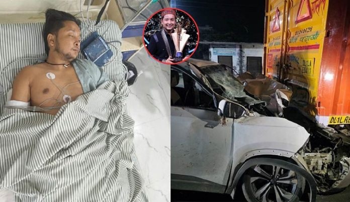 MG Hector crash aftermath showing vehicle deformation patterns